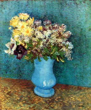 フラワーズ Painting - フリーダー・マーゲリテとアネモネの花瓶 フィンセント・ファン・ゴッホ 印象派の花
